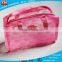 eco-friendly factory price waterproof plastic zip lock stand up pvc cosmetic bag