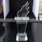 beautiful torch shaped crystal blank trophy for sport competition