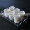 acrylic beverage bottle tray juice glass tray