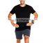 Mens Spring Autumn Short Sleeve Running Shirt Dark Grey