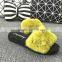 Pretty cute Real Rex Rabbit Fur Shoes Wholesale Women Slipper Flip Flop