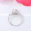 China factory wholesale fashion popular style silver ring with big red stone