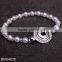  Website Fashion Jewelry Wholesale Snap Button Charm Stretch Crystal Bracelet Bangle