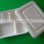 Biodegradable customized 5 Compartment sugarcane Pulp Fiber Tray with cover