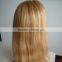 natural wave natural color natural hairline baby hair piano color blonde to brown silk base bleach full lace wigs                        
                                                Quality Choice