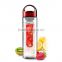 best quality plastic eco-friendly material juicer bottle, easy carry water bottle infuser with handle