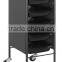 Black Metal Salon Trolley With Drawer, Hairdressing Wheels Trolley M995