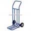 Foldable hand trolley with adjustable handle