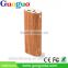 Guoguo High Quality Factory Price Dual Usb External Battery Pack Portable 15600mAh Wood Power Bank for smartphone