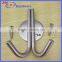 Top Grade Door or Wall Mounted Stainless Steel Metal Single Coat Hook