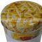 Round shape Tin Box for Food Packing Noodle Tin Box/big oval noodle pasta tin box/Metal noodle packaging tin box