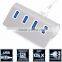 Silver Super Speed Premium Aluminum 4 Ports USB 3.0 Hub