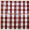 100% Cotton Carded 16s Red/white Mono Checks Yarn Dyed Fabric