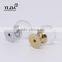 1 inch gold-plated brass base clear crystal handle