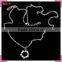 Fashion jewelry necklace with flower shaped pendant, long chain necklace designs bridal
