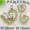 Hot Popular Wholesale Costum Jewelry Made in China Gold Plated Heart Design Products