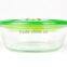Hot Sale1100ml Cheap Price High Borosilicate Glass Round Food Box/round Glass Containers Food/cheap Round Glass Containers