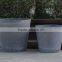 Primary Grey Color Garden Plastic Flower Pot Outdoor Use Plastic Flower Pot