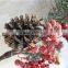 dry tree branch LGH15-15 red fruit pinecone tree branch party festival ornament