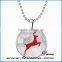 2016 HOT Jewelry Glass Tile Glow design Christmas Ornament Necklace