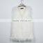 2016 new product European and USA fashion pure color faux long fur lady long vest