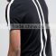 2016 High Quality Custom Short Sleeve Crew Neck Black Mens Cotton Elastane Contrast Taping On Back Slim Fit Casual Plain T-Shirt