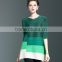 Custom fashion lady three colors matching loose pleated dress