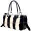 CX-H-57B New Fashion Women Hand Bags Printed Mink Fur Satchel