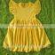 wholesale girls shirts flutter yellow cotton shirt top kids girl comfort t shirts