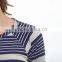 Hot Selling Navy Blue And Taupe Stripe Maternity Tee With Long Sleeve Maternity Tops Women Clothes WT80817-22