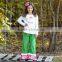 Christmas reindeer embroidery girls wholesale boutique outfit