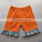 Wholesale 0-14 years baby girls ruffle shorts children back to school summer knitted cotton clothes shorts