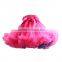 Good quality european formal red chevron fluffy party tutu skirt girls dress