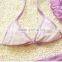 Wholesale Purple Flouncing Three Pieces Fashion Sexy Kids Bikini