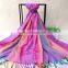 Latest design lady elegant colorful peacock custom logo winter shawl pashmina scarf with tassels