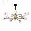 LED Nordic living room real magic chandelier chandelier study bedroom lamp wood creative personality cafe restaurant