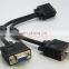 15 Pin VGA 1 Male to Dual 2 VGA Female Monitor Y Adapter Converter Splitter Video Cable