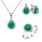 The Platinum Gold Plated 925 Sterling Silver Jewelry Set Inlay Elegant Crystal And Cubic Zircons