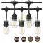 Outdoor LED Commercial String Light with Vintage Edison S14 LED Bulbs for Holiday Garden Patio Christmas Use