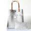 multipurpose shoulder bag style polyester women felt tote bag with leather handle and front pocket handbag