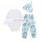 Baby Clothing Romper Outfits Autumn Winter 3 PCS Cartoon Rainbow Baby Romper Set