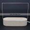 3D Creative Illusion Lamp Oval Wooden Base Holder DIY Blank Acrylic Shape