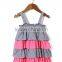 Girls boutique clothing summer 2016 baby singlet neck midi dress                        
                                                                                Supplier's Choice