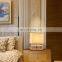 New American led creative personality bedroom bedside solid wood table lamp Nordic wood art study table lamp