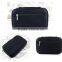Concise black zippered makeup bag, design for small cosmetic tools