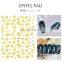 JOYFUL 697-704 hot selling Japanese Metallic gold and silver Flower Leaf nail sticker nail decals