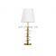 Modern Design K9 Crystal Golden Metal Glass Wafer Buffet Table Lamps For Interior Lighting