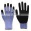 15 Gauge Nylon Spandex black Sandy Nitrile Palm Coated Glove