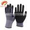 Wholesale industry sandy nitrile coated work safety gloves construction glove for arbeits handschuhe guantes de nitrilo