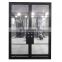 House contemporary simple grills design double swing tempered glass french design wrought iron front door